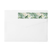 Tropical Leaves White Orchid Oerwoud retouradres (Achterkant)