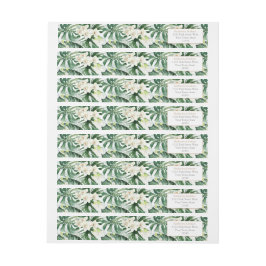 Tropical Leaves White Orchid Oerwoud retouradres