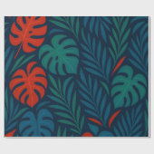 Tropical leaves wrapping paper cadeaupapier (Vlak)