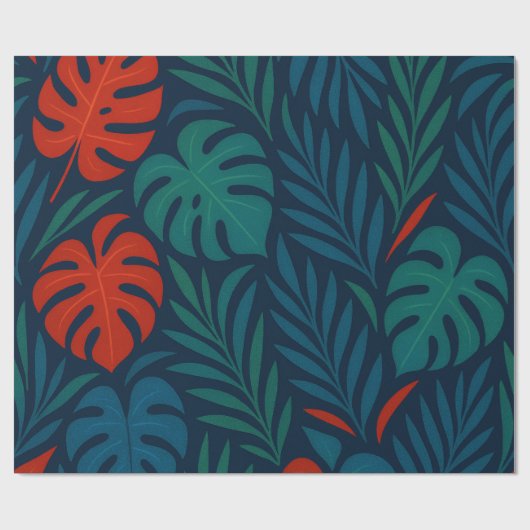 Tropical leaves wrapping paper cadeaupapier (Vlak)