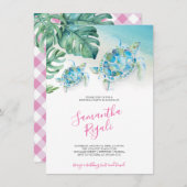 Tropical Leaves Zee Turtle Verjaardagsfeest (Voorkant / Achterkant)