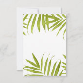 Tropical Leaves Zomer Trouwtafel Nummer Kaart (Achterkant)