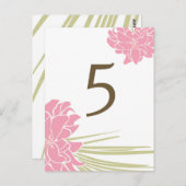 Tropical Lelies Trouwtafel Nummer Kaart (Voorkant / Achterkant)