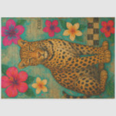 Tropical Leopard Lounge Decoupage Papier – Exotisc (Voorkant)