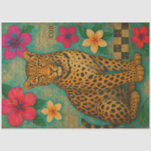 Tropical Leopard Lounge Decoupage Papier – Exotisc