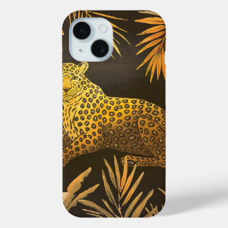 Tropical Leopard Oerwoud Patroon Safari Adventure iPhone 15 Case