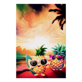 TROPICAL LOVE AT DAWN PERFECT POSTER