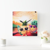 TROPICAL LOVE AT DAWN VIERKANTE KLOK (Huis)