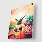 TROPICAL LOVE AT DAWN VIERKANTE KLOK (Hoek)