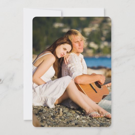 Tropical Love Palm Trees Engagement Party Uitnodig Kaart (Achterkant)