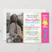 Tropical Luau 3 Foto Afstuderen aankondiging (Voorkant)