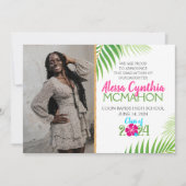 Tropical Luau Afstuderen 2 Foto aankondiging (Voorkant)