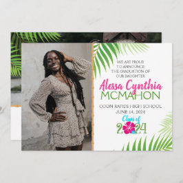 Tropical Luau Afstuderen 2 Foto aankondiging