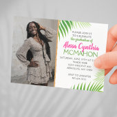 Tropical Luau Afstuderen 2 fotouitnodiging Kaart