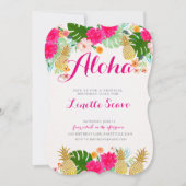 Tropical Luau Birthday Invitation Kaart (Voorkant)