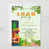 Tropical Luau Birthday Invitation Kaart (Voorkant)