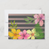 Tropical Luau Birthday Invitation Kaart (Achterkant)