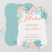 Tropical Luau Birthday Invitation Kaart (Voorkant / Achterkant)