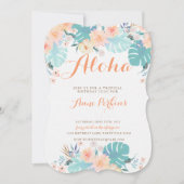 Tropical Luau Birthday Invitation Kaart (Voorkant)
