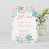 Tropical Luau Birthday Invitation Kaart (Staand voorkant)