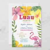 Tropical Luau Engagement Party Kaart (Voorkant)