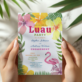 Tropical Luau Engagement Party Kaart