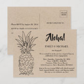 Tropical Luau Engagement Party Uitnodiging Briefkaart (Voorkant / Achterkant)