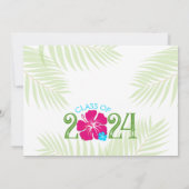 Tropical Luau Filmstrip 6 Foto Afstuderen Kaart (Achterkant)