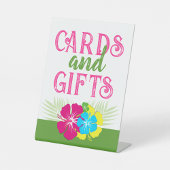 Tropical Luau Hawaiian Kaarten & Geschenken Tafel  Reclamebord Met Voetstuk
