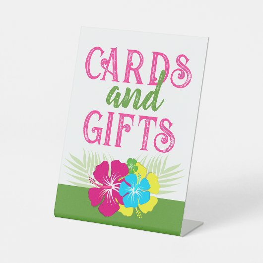 Tropical Luau Hawaiian Kaarten & Geschenken Tafel Reclamebord Met Voetstuk