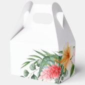 Tropical Luau Party Kleurrijke Waterverf Bloemen Bedankdoosjes (Achterkant)