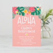 Tropical Luau Pensioen Partij Kaart (Staand voorkant)