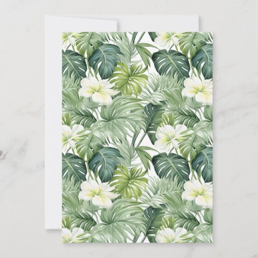 Tropical Luau Pineapple Girl Baby shower Kaart (Achterkant)