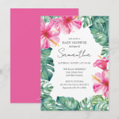 Tropical Luau Theme Baby shower Kaart (Voorkant / Achterkant)