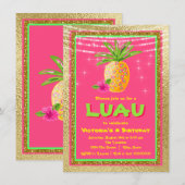 Tropical Luau uitnodiging voor verjaardagsfeestje (Voorkant / Achterkant)