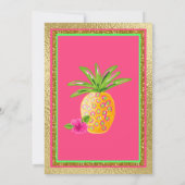 Tropical Luau uitnodiging voor verjaardagsfeestje (Achterkant)