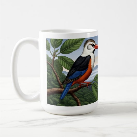 Tropical Majesty: Bird in Bloom Mug Koffiemok (Links)