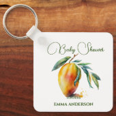 Tropical Mango | Baby Shower Sleutelhanger (Voorkant)