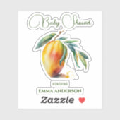 Tropical Mango | Baby Shower Sticker (Vel)