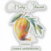Tropical Mango | Baby Shower Sticker (Voorkant)
