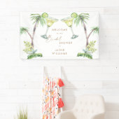 Tropical Margarita Cheers Vrijgezellenfeest Spandoek (Insitu)