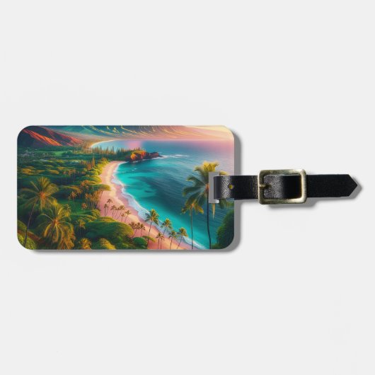 Tropical Maui Island Paradise Bagagelabel (Voorkant horizontaal)