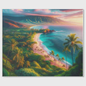 Tropical Maui Island Paradise Cadeaupapier (Vlak)