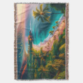 Tropical Maui Island Paradise Deken (Voorkant Verticaal)