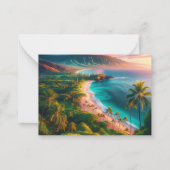 Tropical Maui Island Paradise Notitiekaartje (Voorkant)