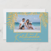 Tropical Mele Kalikimaka kerstfoto Feestdagenkaart (Voorkant)