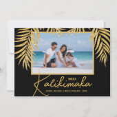 Tropical Mele Kalikimaka kerstfoto Feestdagenkaart (Voorkant)