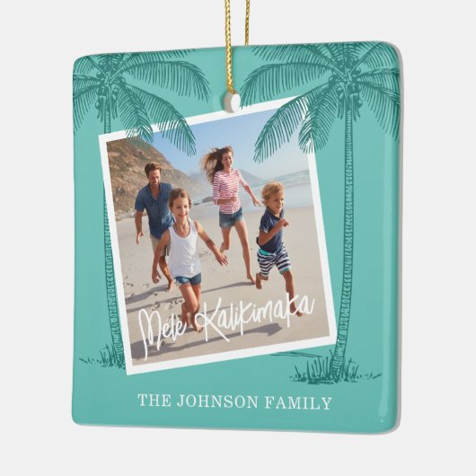 Tropical Mele Kalikimaka: Kerstmis Keramisch Ornament (Links)