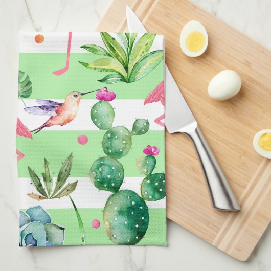 Tropical Melody Pattern Theedoek (Quarter Fold)