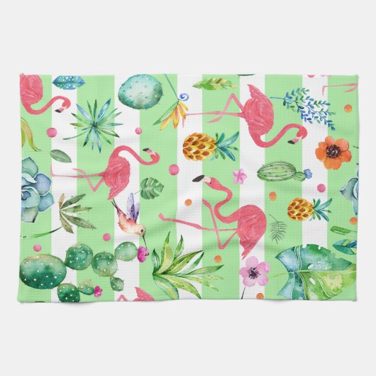 Tropical Melody Pattern Theedoek (Horizontaal)